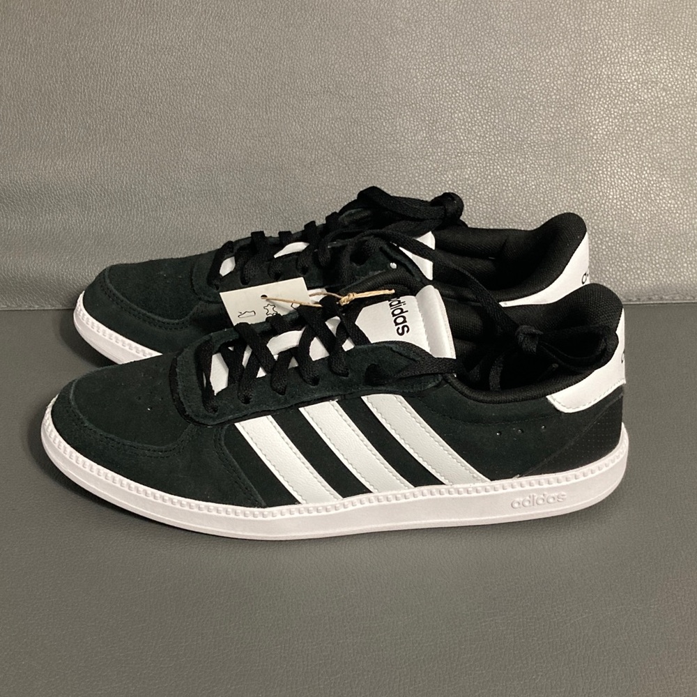 Adidas Black and White Suede Sneakers - Picture 2 of 7